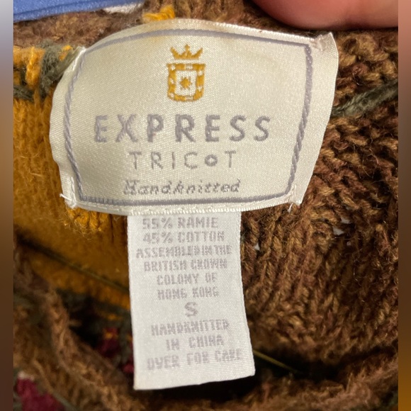 Vintage Express Tricot Handknit Sweater small - Picture 3 of 7